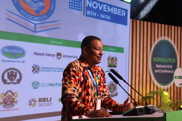 Amnesty international director Houghton Irungu addressing head annual general meeting in mombasa