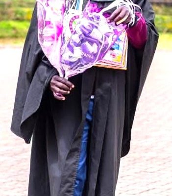 Samson Kibet during graduation