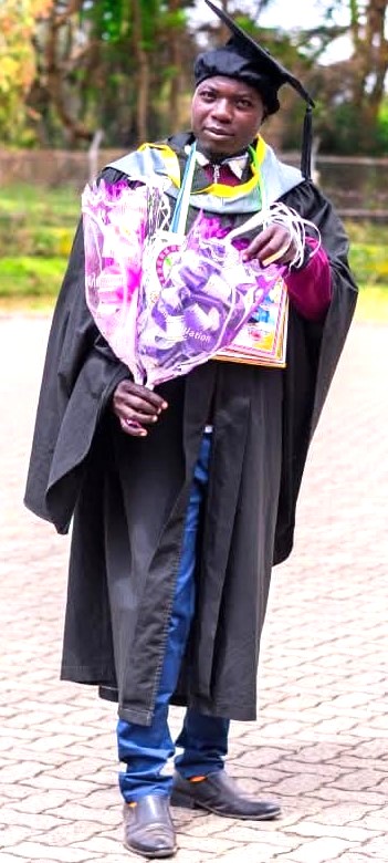 Samson Kibet during graduation