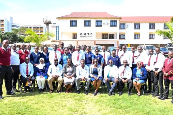 The first cohort of Mortuary Science students gathers for a memorable photo at KMTCs main headquarters 1