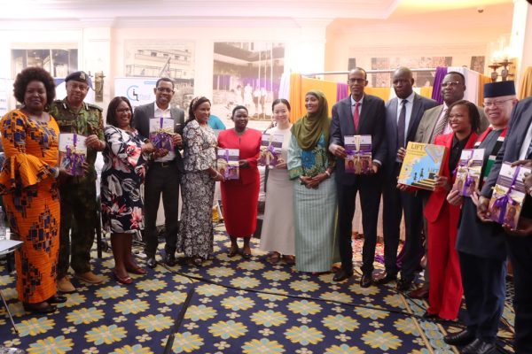 Education Stakeholders led by Director General of Education Dr. Elias Abdi chair NGEC Rehema Jaldesa during release of Gender Education Status Report 2025 by NGEC.Photo Obegi Malack 1