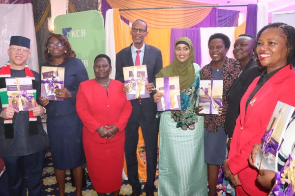 Education Stakeholders led by Director General of Education Dr. Elias Abdi chair NGEC Rehema Jaldesa during release of Gender Education Status Report 2025 by NGEC.Photo Obegi Malack