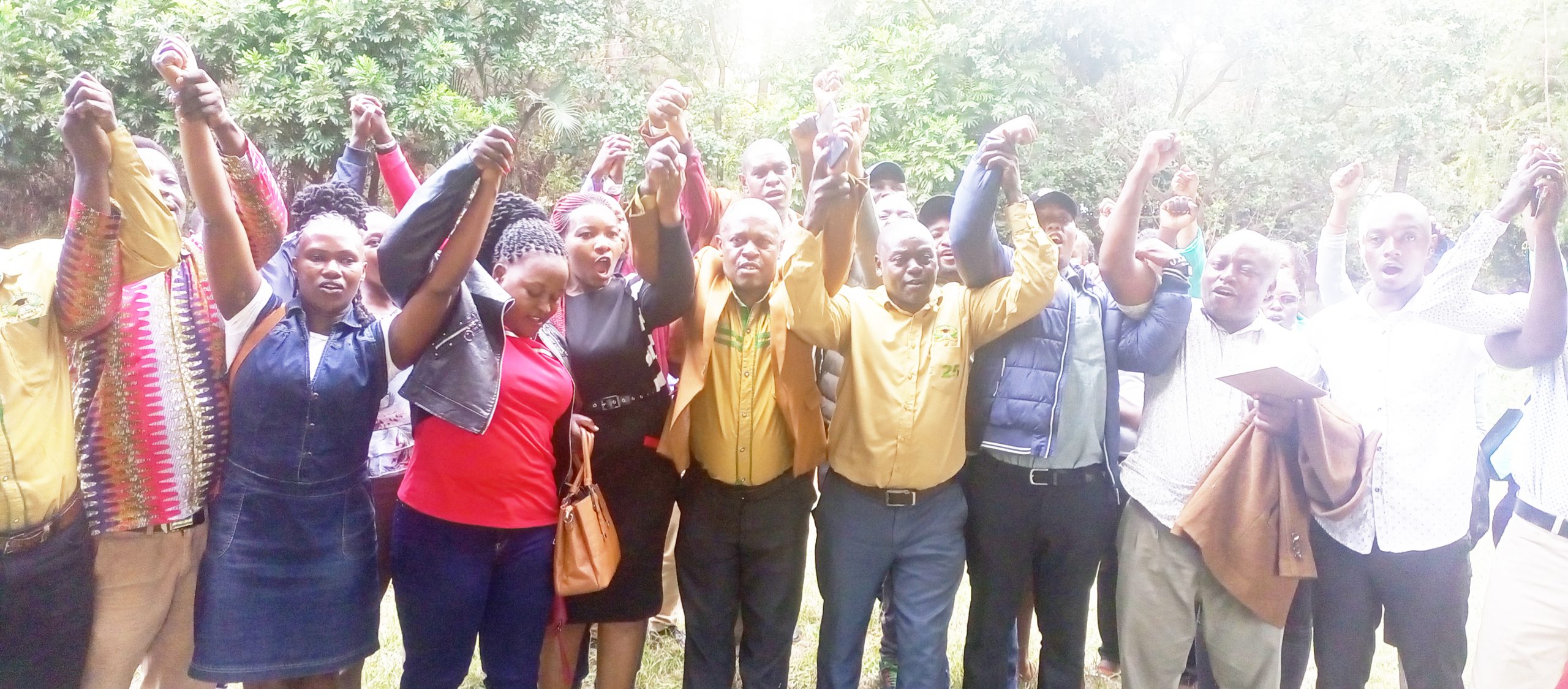 JSS teachers when they addressed press in Embu town By Brian Kaleti