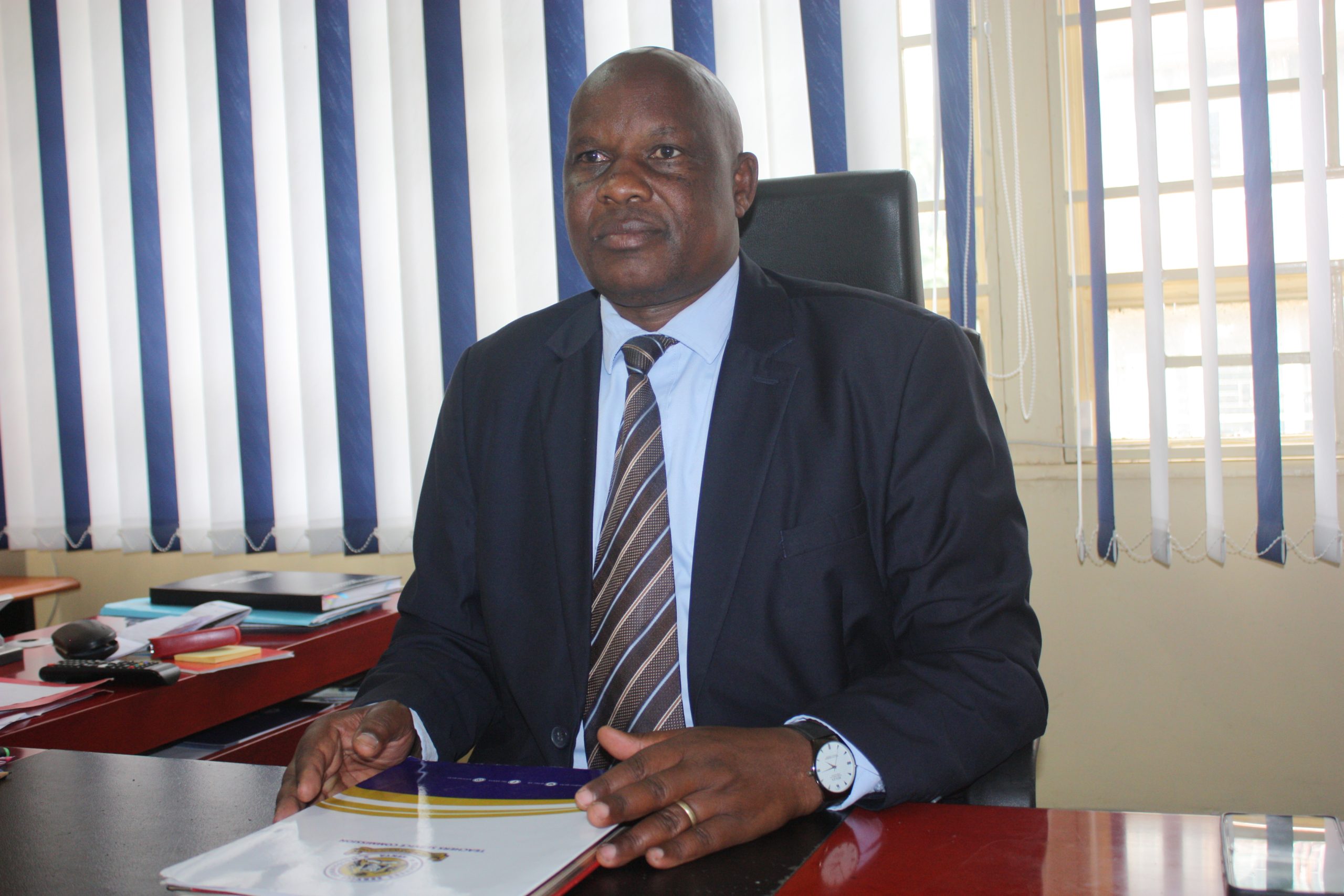 Leadership shake-up in Rift Valley schools see St. Teresa Tartar, Nakuru Girls Principals transferred 3 Nakuru County TSC Diretor Geoffrey Chemos in his office in Nakuru City