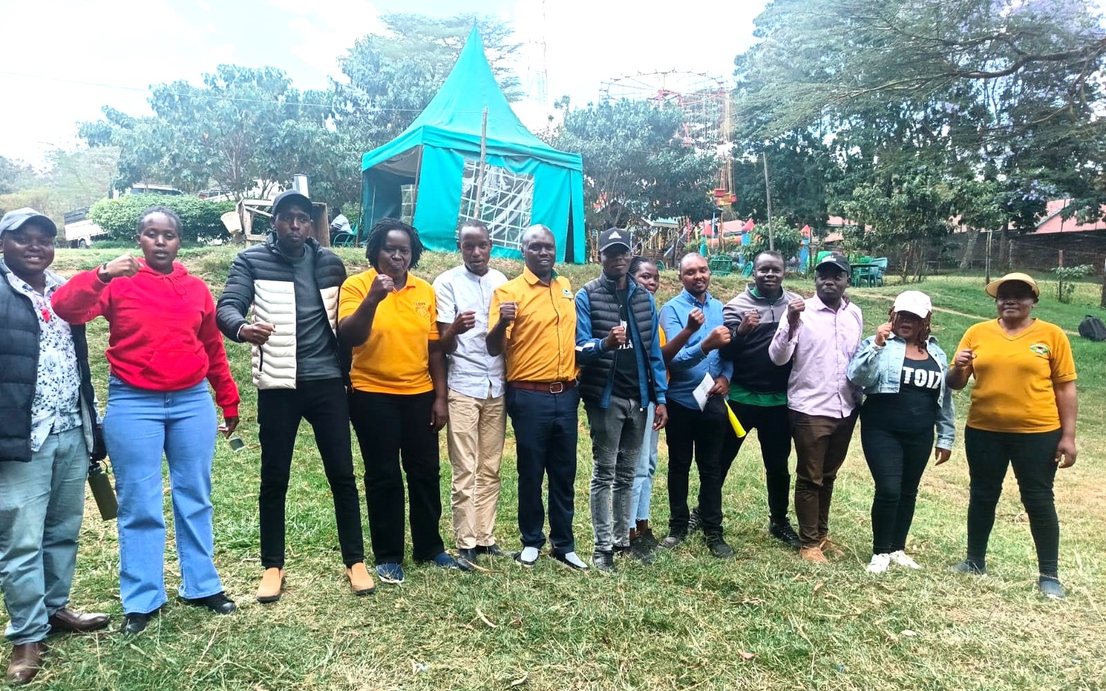 Narok KUPPET officials with JSS Intern teachers during a recent press conference in Narok town