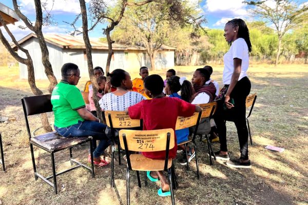 Participants of the sixth Mara girls during session attentively at Sekenani Primary School Narok West