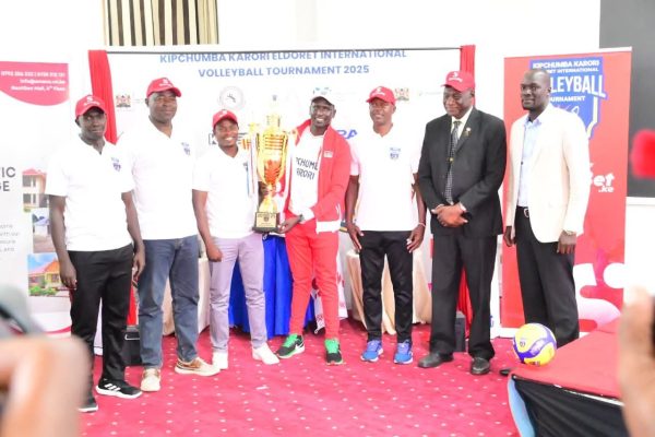 Sponsor Kipchumba Karori during the official launch of the tournament