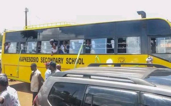 Kapkesosio Secondary School bus ferrying ots students