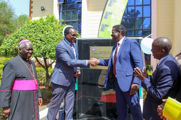 Education CS Julius Ogamba l during the Mangu High School Centenary celebrations