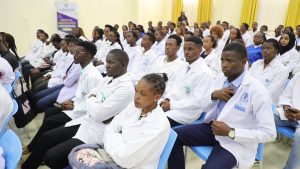 KU students at KUTRRH to start their medical training after a pact was sealed between the two sister institutions