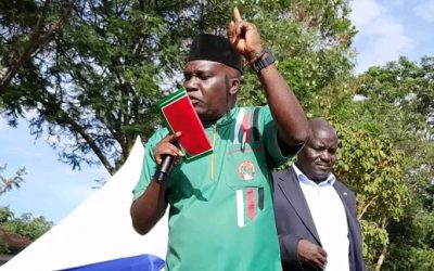 KNUT official addressing teachers over concerns about SHA medical cover challenges.