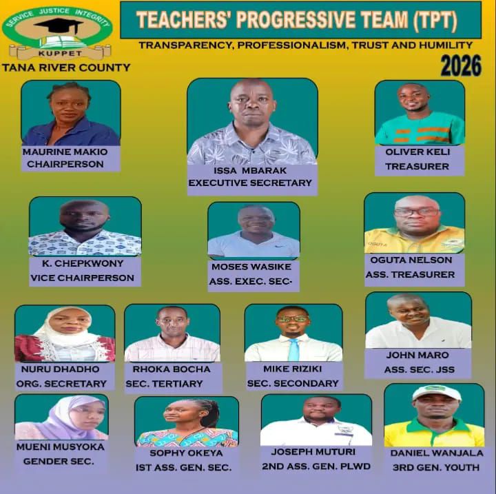 Tana River KUPPET aspirants team led by Makio