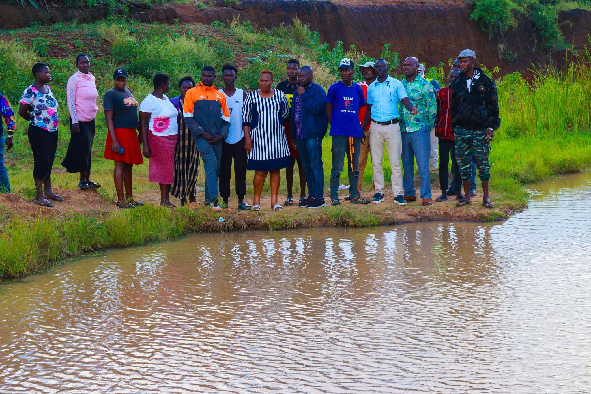 Quarry pit filled with water
