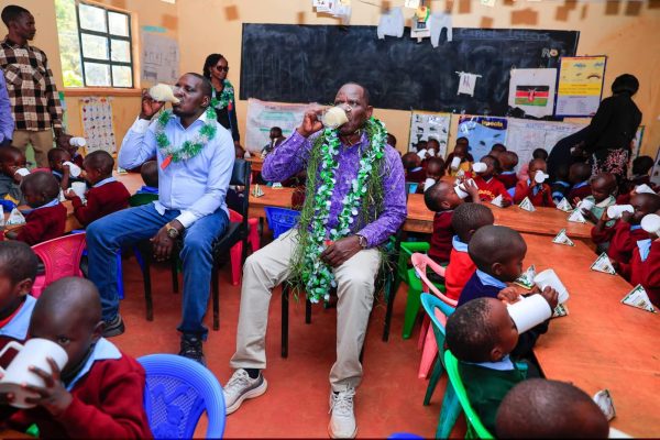 Governor Bii drinking Uji