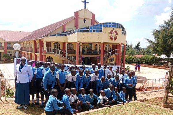 Learners from St. Marys Assumption Catholic Primary School during the launch of the 2026 Lenten Campaign in Makutano West Pokot refined