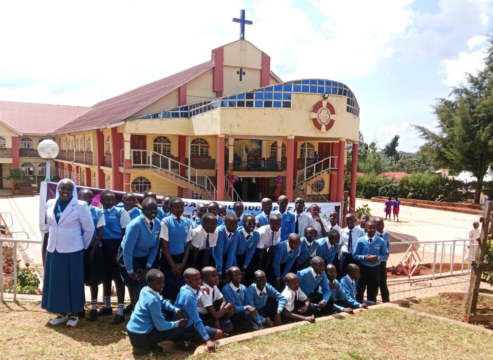Learners from St. Marys Assumption Catholic Primary School during the launch of the 2026 Lenten Campaign in Makutano West Pokot refined