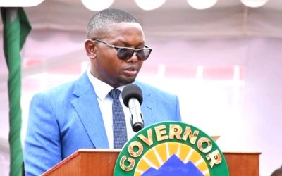 Governor Isaac Mutuma speaking during the launch of the ECDE teachers’ Scheme of Service in Meru.