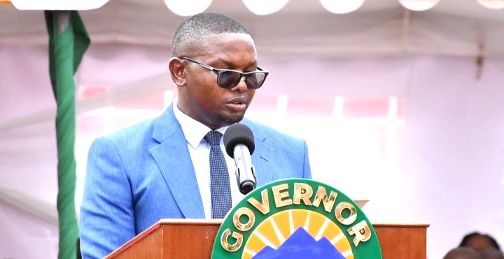 Governor Isaac Mutuma speaking during the launch of the ECDE teachers’ Scheme of Service in Meru.