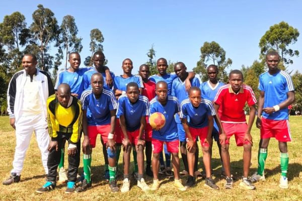 Saire Secondary School boys handball team before their final match at Sogoo Grounds during the tournament refined