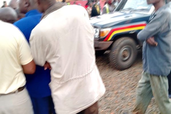 The police at the scene at Mentnkwa shopping centre
