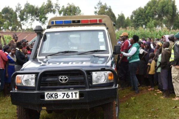 Police van carrying the Grade 7 remains