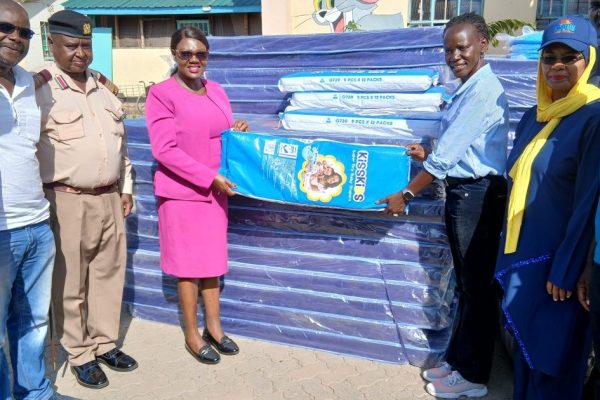 State Department for Children Services Principal Secretary Carren Ageng’o at Mama Ngina Children’s Home.
