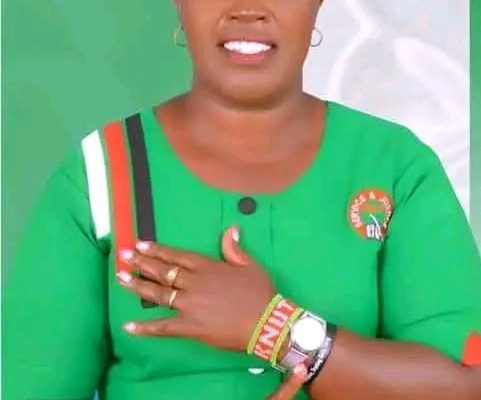 Newly elected KNUT Marakwet Executive Secretary Salome Kiplagat