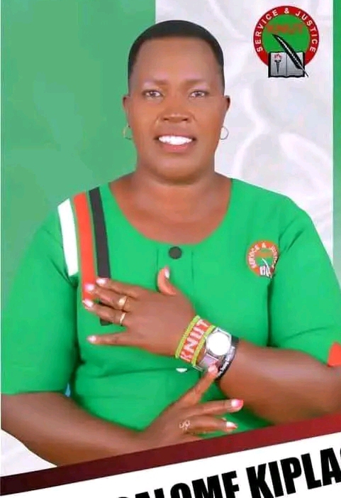 Newly elected KNUT Marakwet Executive Secretary Salome Kiplagat
