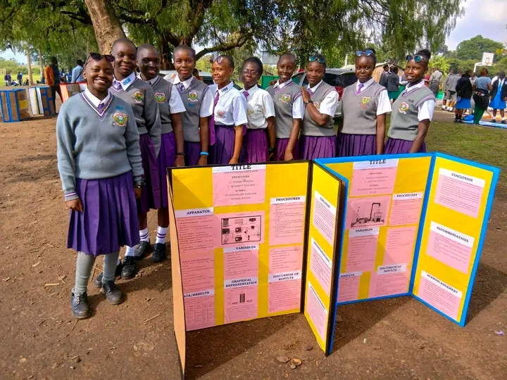 St. Joseph's Girls Senior School KSEF participants in the last event