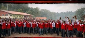 Kapsokwony Boys demonstrating within the school