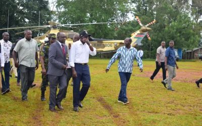 Vihiga Boys principal receiving President William Ruto on Thursday.