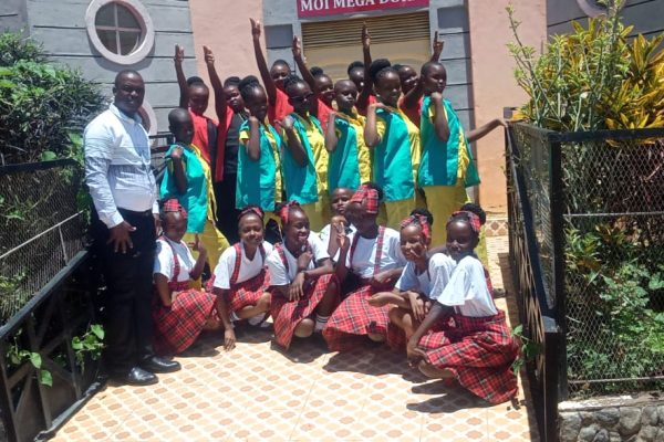 ACK Wote Township whole drama and film festival team pause for a photo after their win./Lydia Ngoolo.