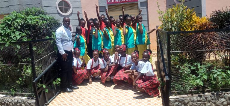 ACK Wote Township whole drama and film festival team pause for a photo after their win./Lydia Ngoolo.