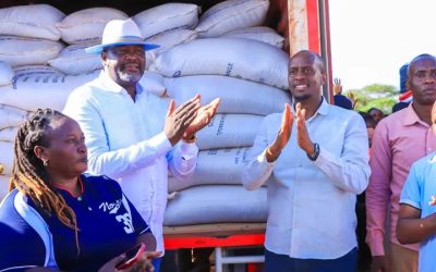 CS Ruku (centre) has launched School Feeding Programme in Machakos County.