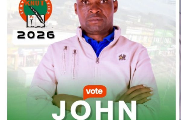 John Korir, the newly elected KNUT Sotik Executive Secretary