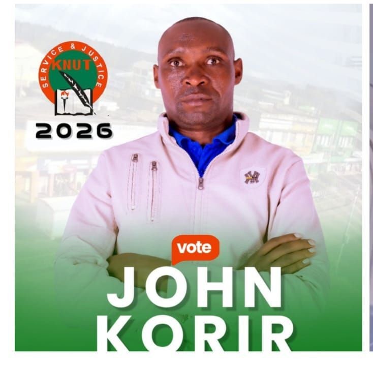 John Korir, the newly elected KNUT Sotik Executive Secretary