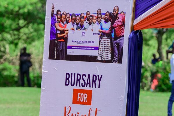 Joseph Waswa Foundation banner in a past event.