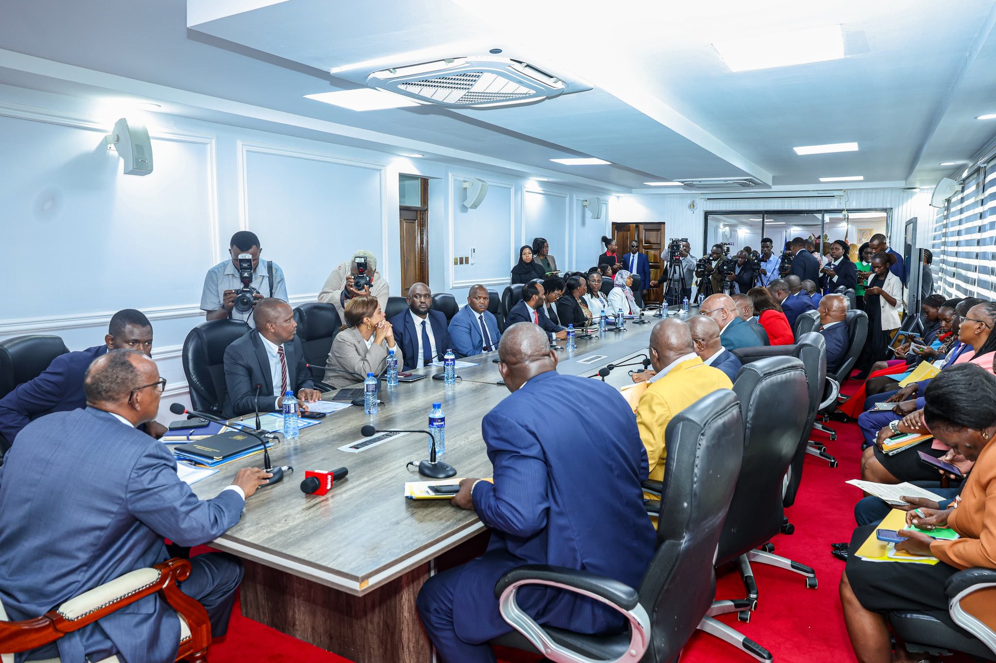 Health CS Aden Duale when he convened a meeting with SHA, TSC and KUPPET on teachers' medical cover fiasco