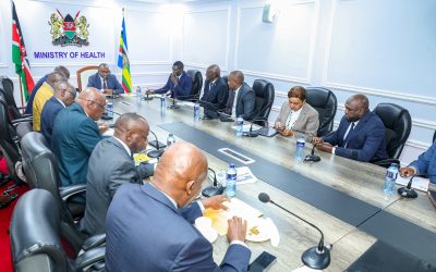 Health CS Aden Duale when he convened a meeting with SHA, TSC and KUPPET on teachers' medical cover fiasco