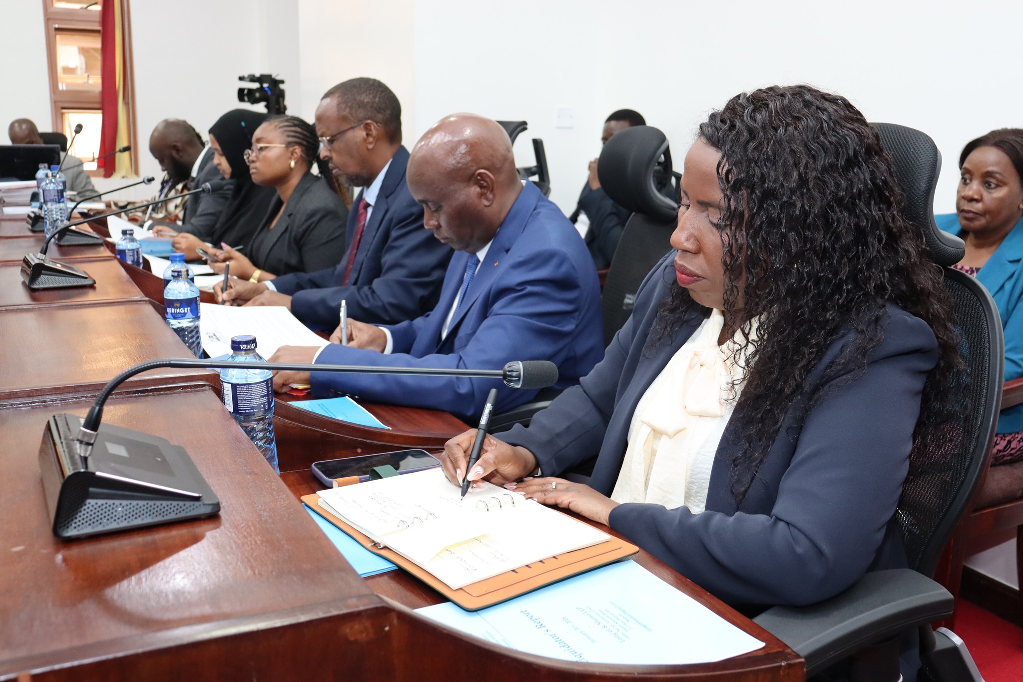 Higher Education PS Dr. Inyangala in the company of TUK officials during the senate session