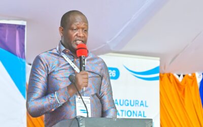 Kericho Governor Dr. Eric Mutai speaking during the Council of Governors summit in Mombasa