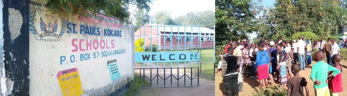 Residents mill to see dumped body of the school guard attacked by thugs