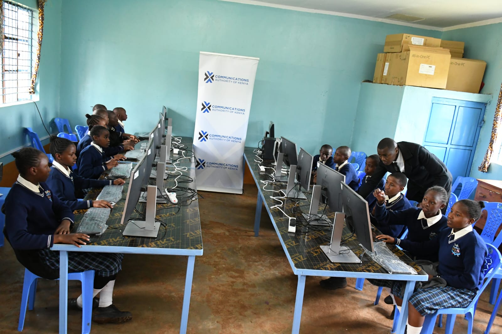 Gitunduti Comprehensive School with computers donated by Communications Authority of Kenya
