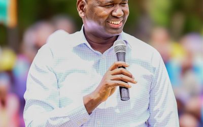 Basic Education PS Prof Julius Bitok talking in Kakamega County.