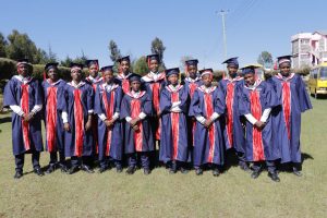 Hezta school graduands in a photo