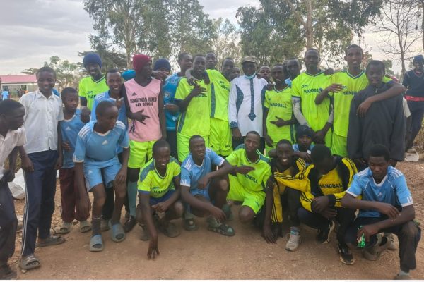 The handball team of GG Rumuruti Boys High School after the Laikipia West Secondary Schools competitions.
