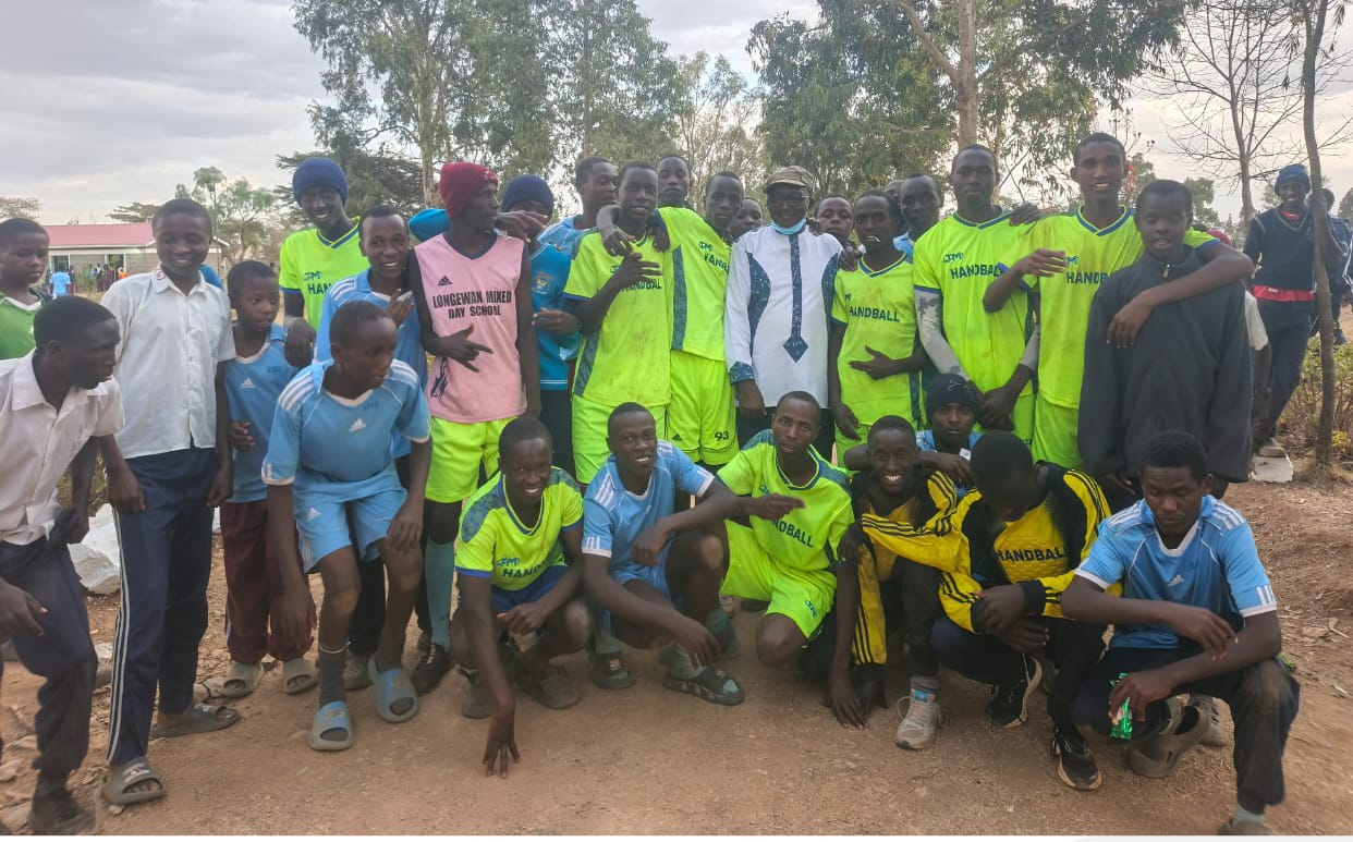 The handball team of GG Rumuruti Boys High School after the Laikipia West Secondary Schools competitions.