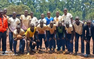 Cheptais Boys Handball team pose for a photo