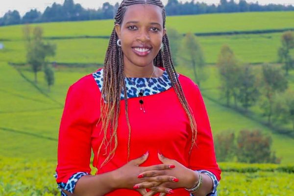 Newly elected KUPPET Bomet 3rd Assistant Secretary Gender official Teddy Purity Chepngetich alias Cheberur