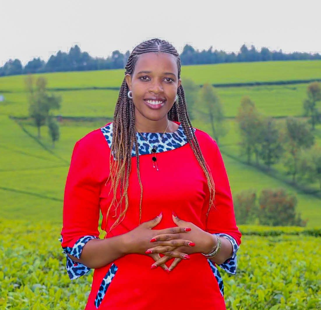 Newly elected KUPPET Bomet 3rd Assistant Secretary Gender official Teddy Purity Chepngetich alias Cheberur